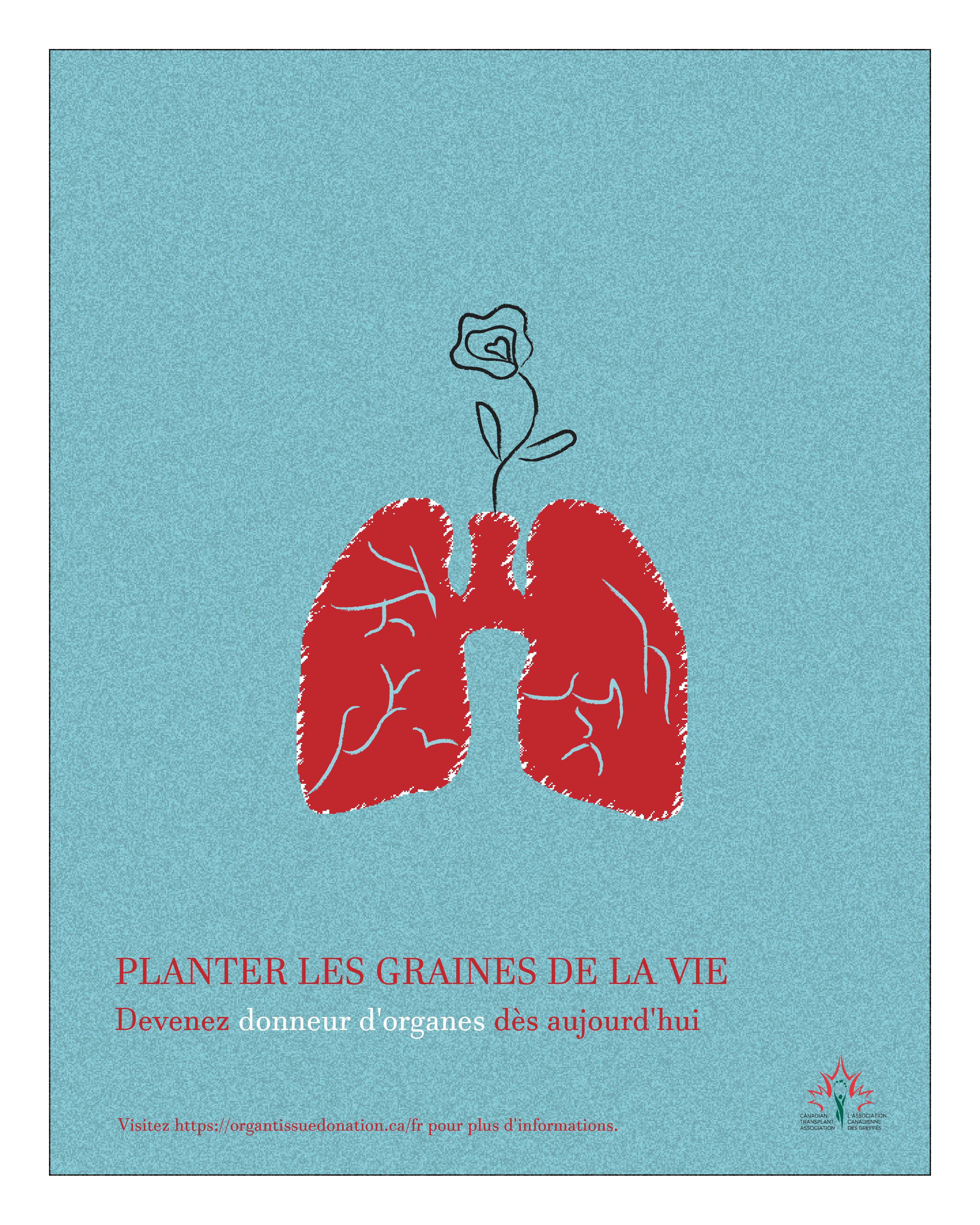 Canadian Transplant Association - Organ Donation Campaign - Lungs Poster